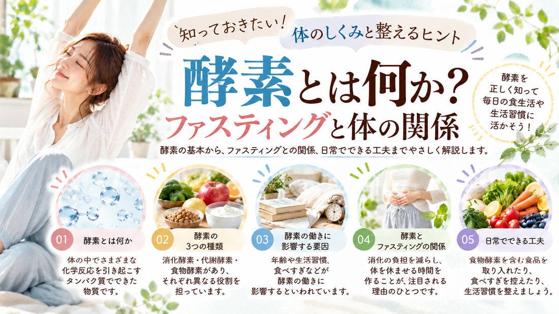 酵素とは何か？ファスティングと体の関係の基本と実践方法を紹介するガイド