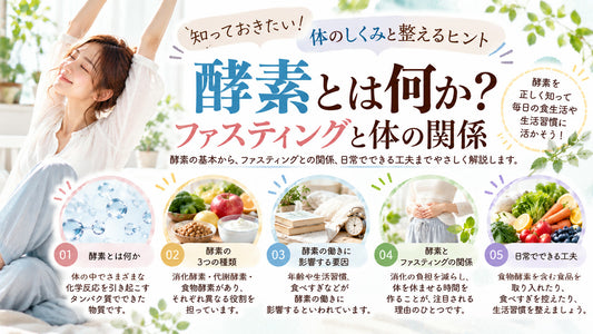 酵素とは何か？ファスティングと体の関係の基本と実践方法を紹介するガイド