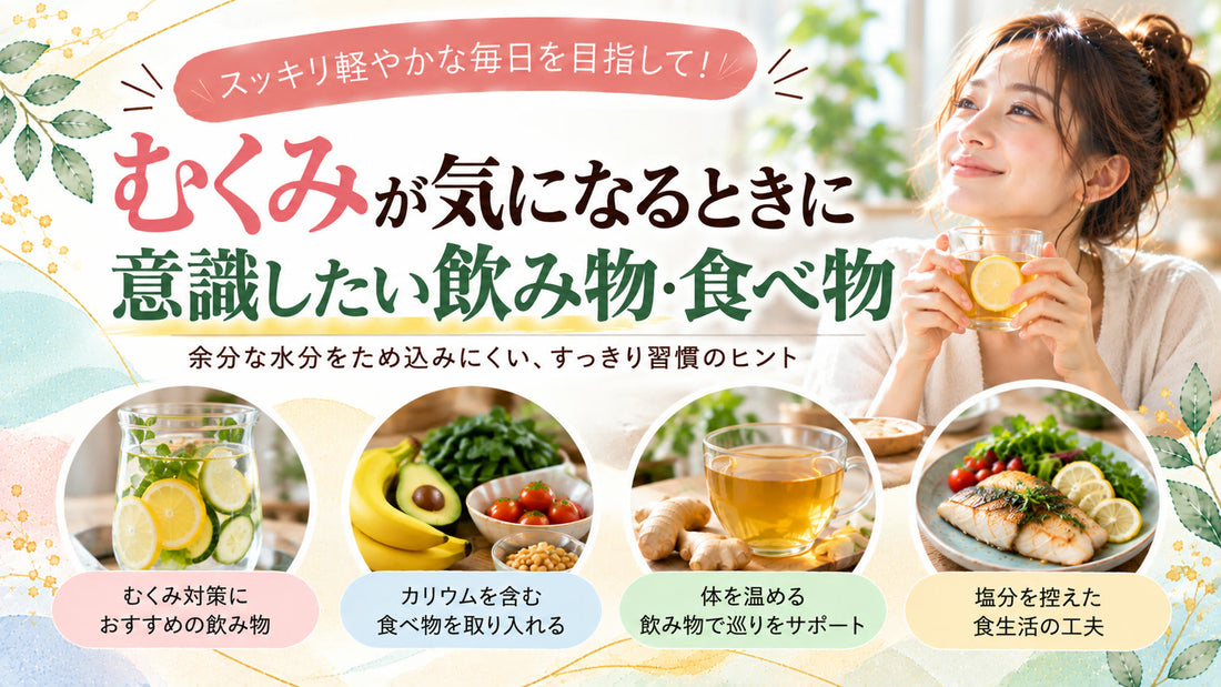 むくみが気になるときに意識したい飲み物・食べ物の基本と実践方法を紹介するガイド