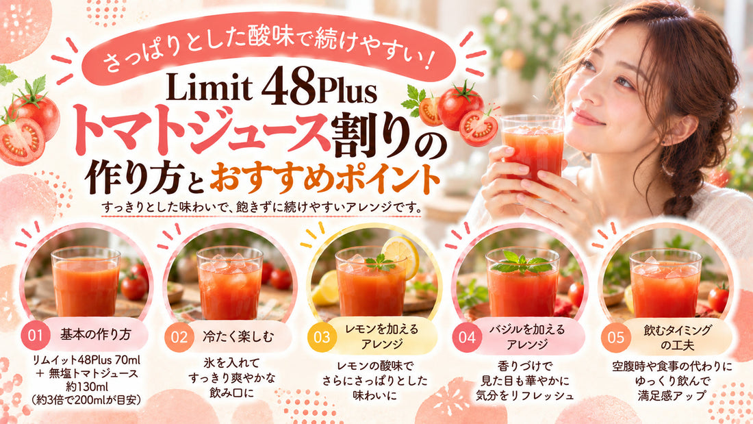 Lim:it 48PLUSトマトジュース割りレシピの基本と実践方法を紹介するガイド